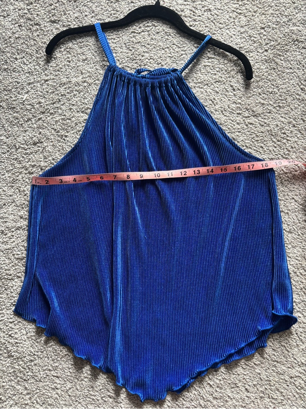 High Neck Blue Halter Top - Picture 2 of 6
